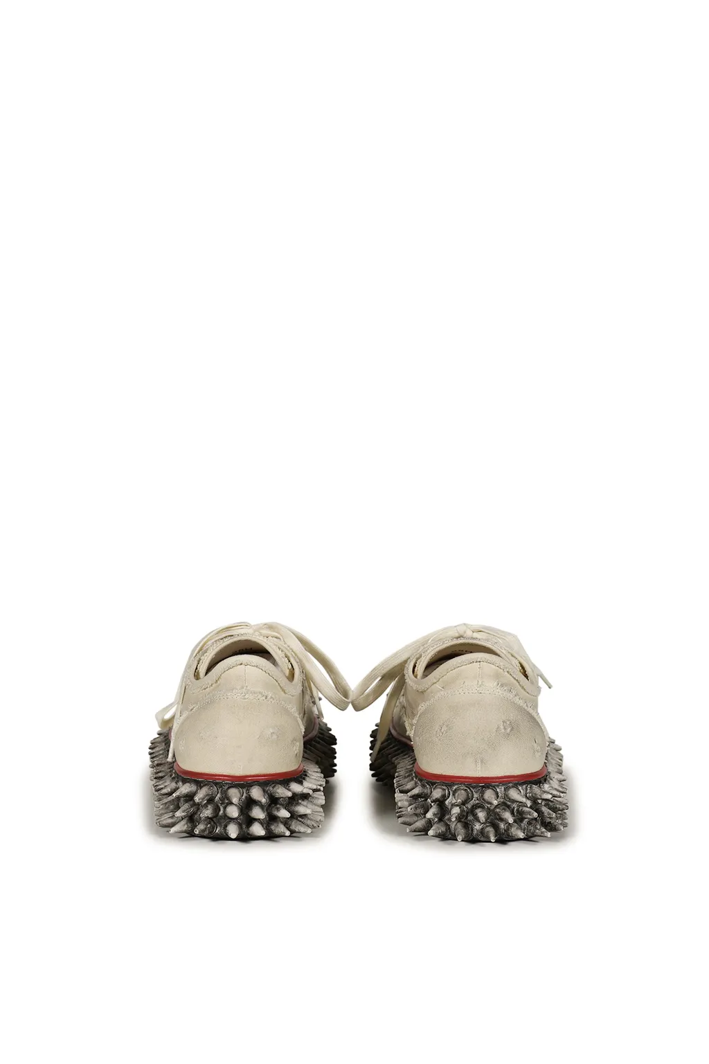 Dirty Spike Toe Cap Canvas Sneaker / Wht