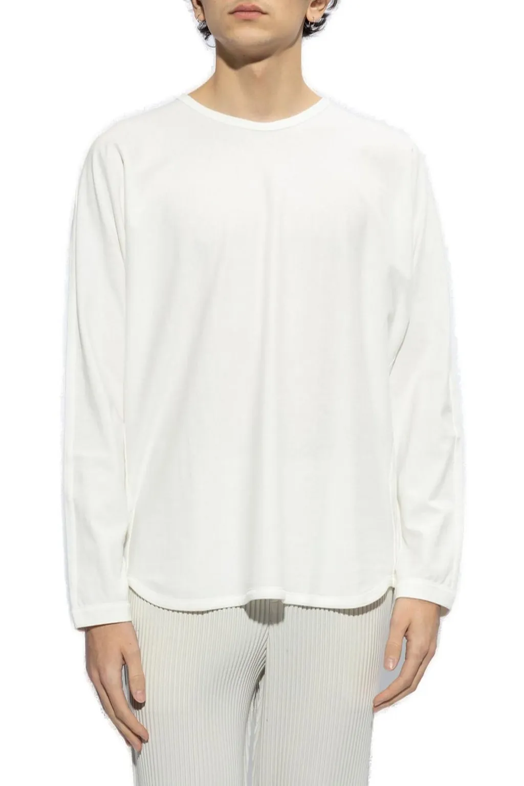 Homme Plissé Issey Miyake Long-Sleeved Round Neck T-Shirt