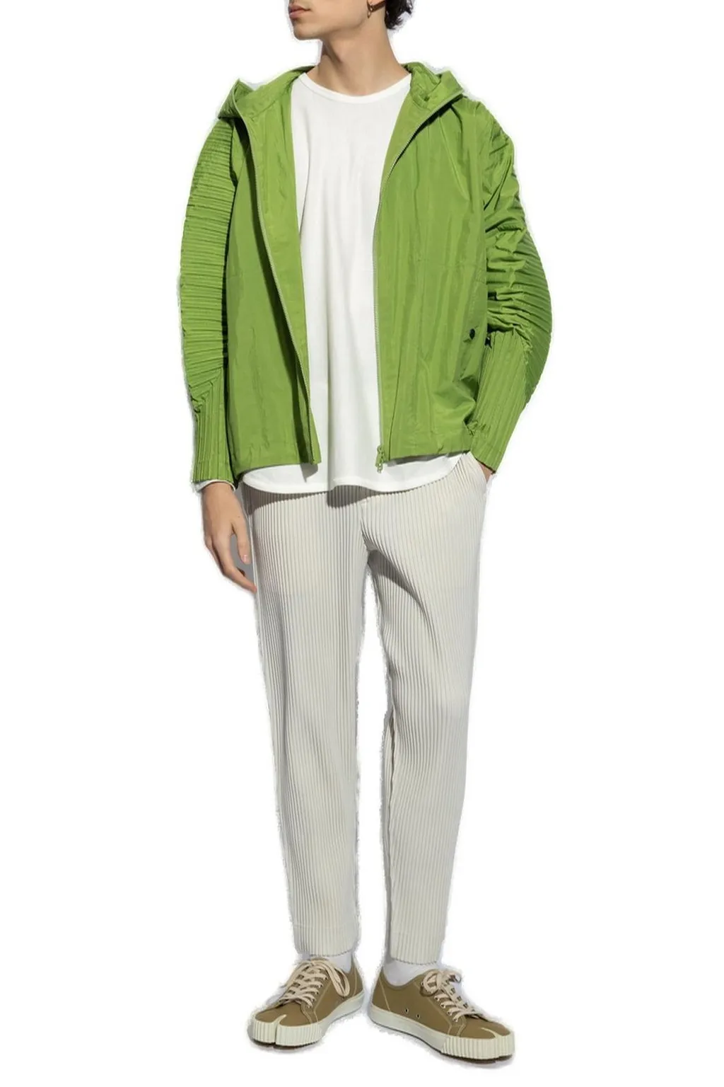 Homme Plissé Issey Miyake Long-Sleeved Round Neck T-Shirt