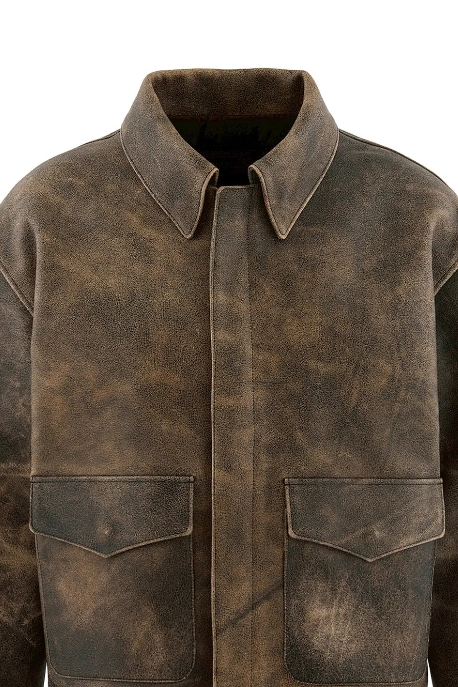 Srym_Leather A2 Jkt//Brown / Brw