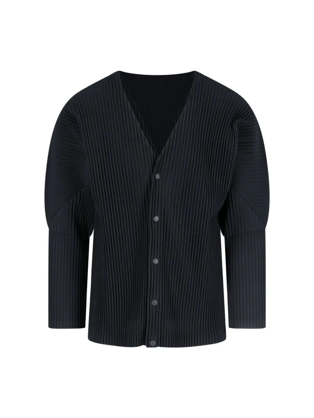 Homme Plissé Issey Miyake V-Neck Pleated Knit Cardigan