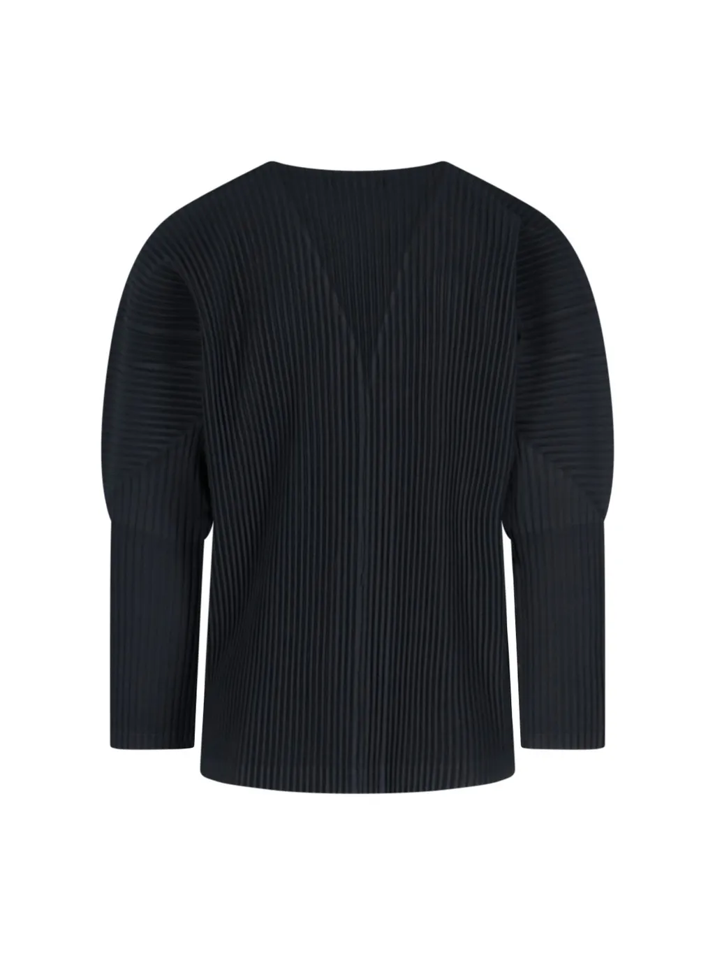 Homme Plissé Issey Miyake V-Neck Pleated Knit Cardigan