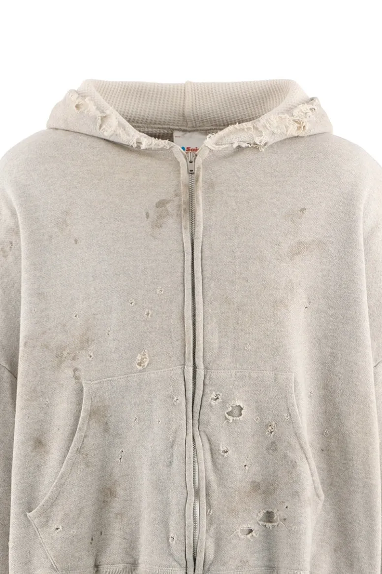 Zip Hoodie/Double Face / Gry
