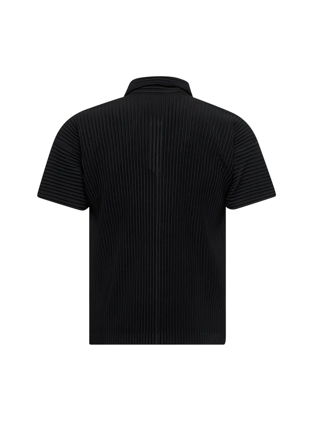 Homme Plissé Issey Miyake Pleated Split Neck Polo Shirt