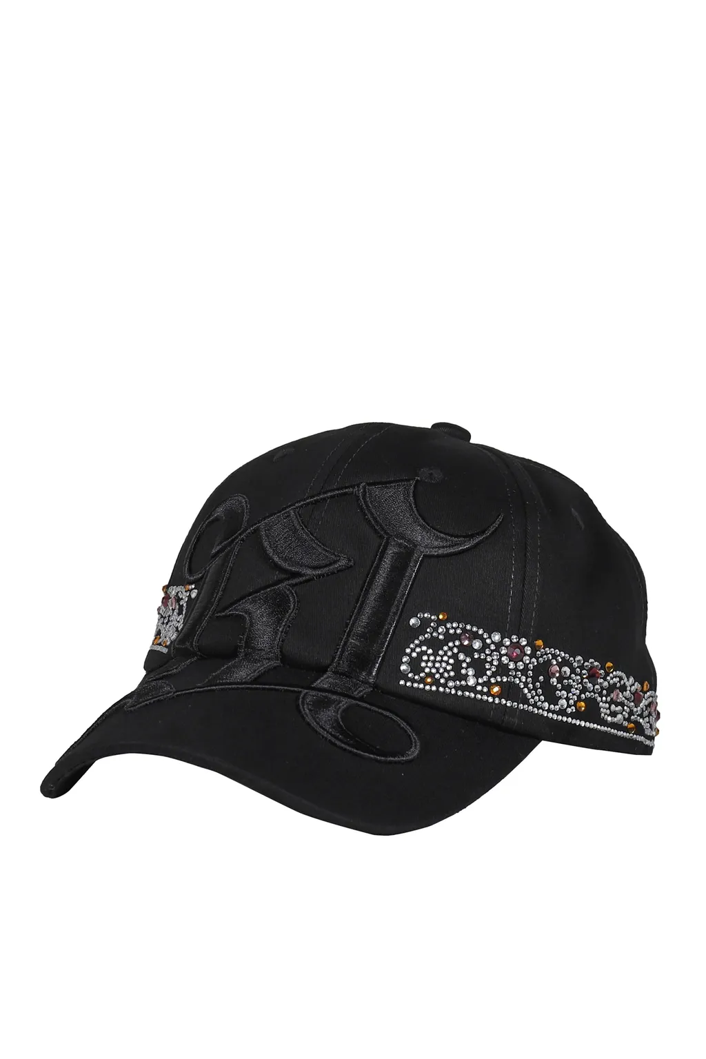Rhinestone Tiara Cap / Blk