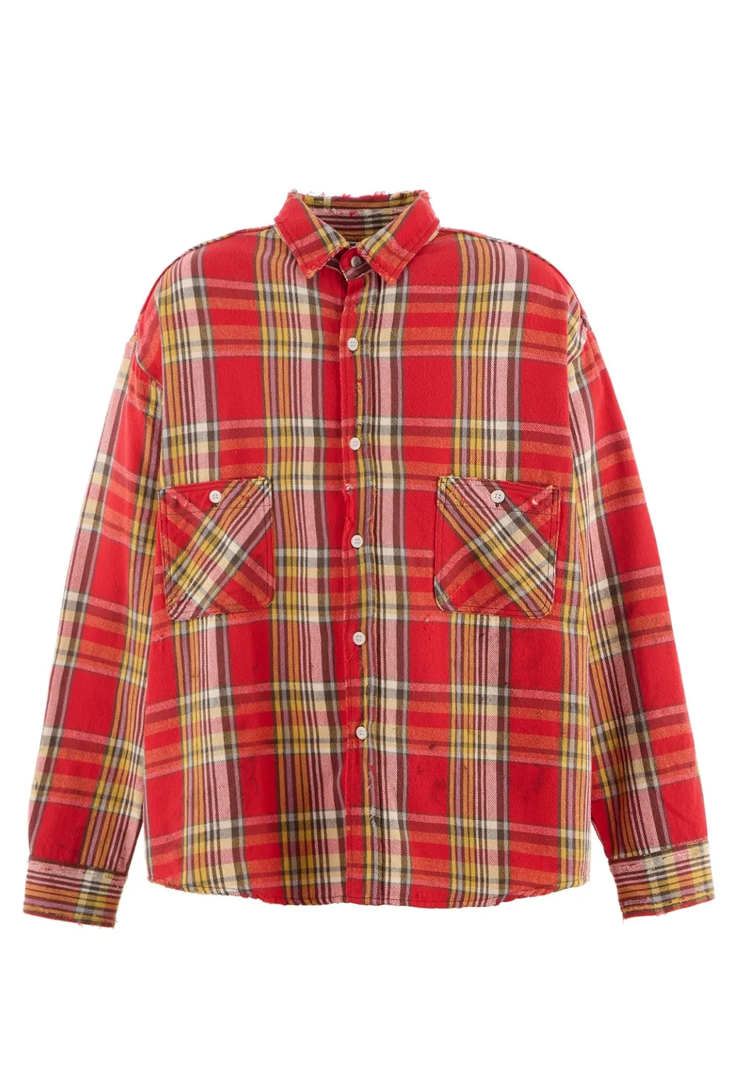 Flannel Shirt/Check+Yellow / Red/Yel