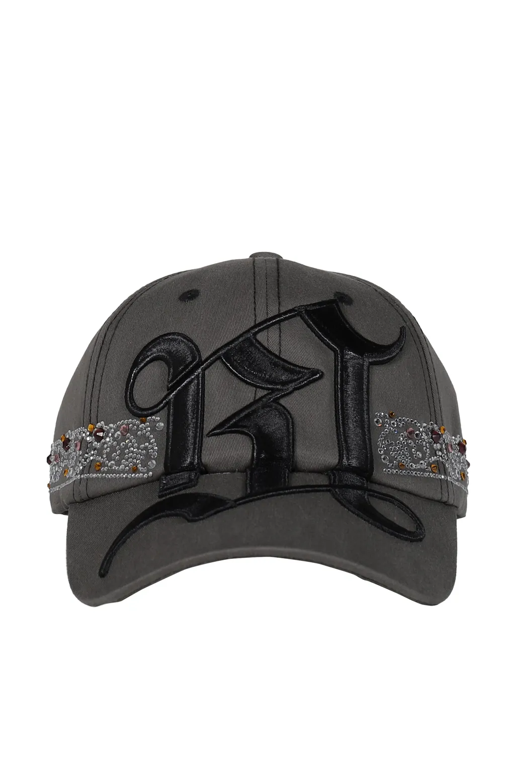 Rhinestone Tiara Cap / Dark Gry
