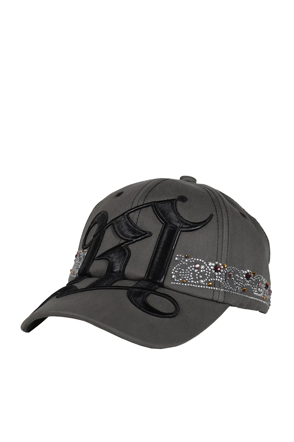 Rhinestone Tiara Cap / Dark Gry