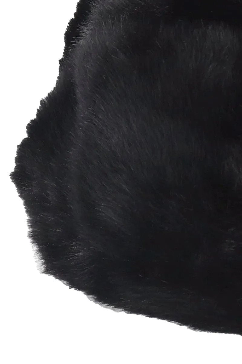 Faux Fur Trapper / Blk