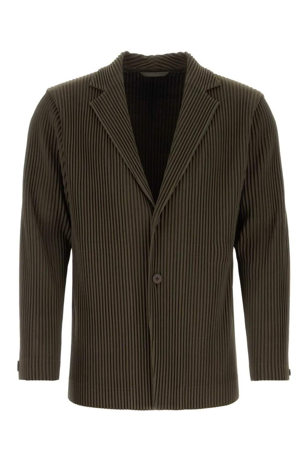 Homme Plissé Issey Miyake Single Breasted Tailored Pleats Jacket