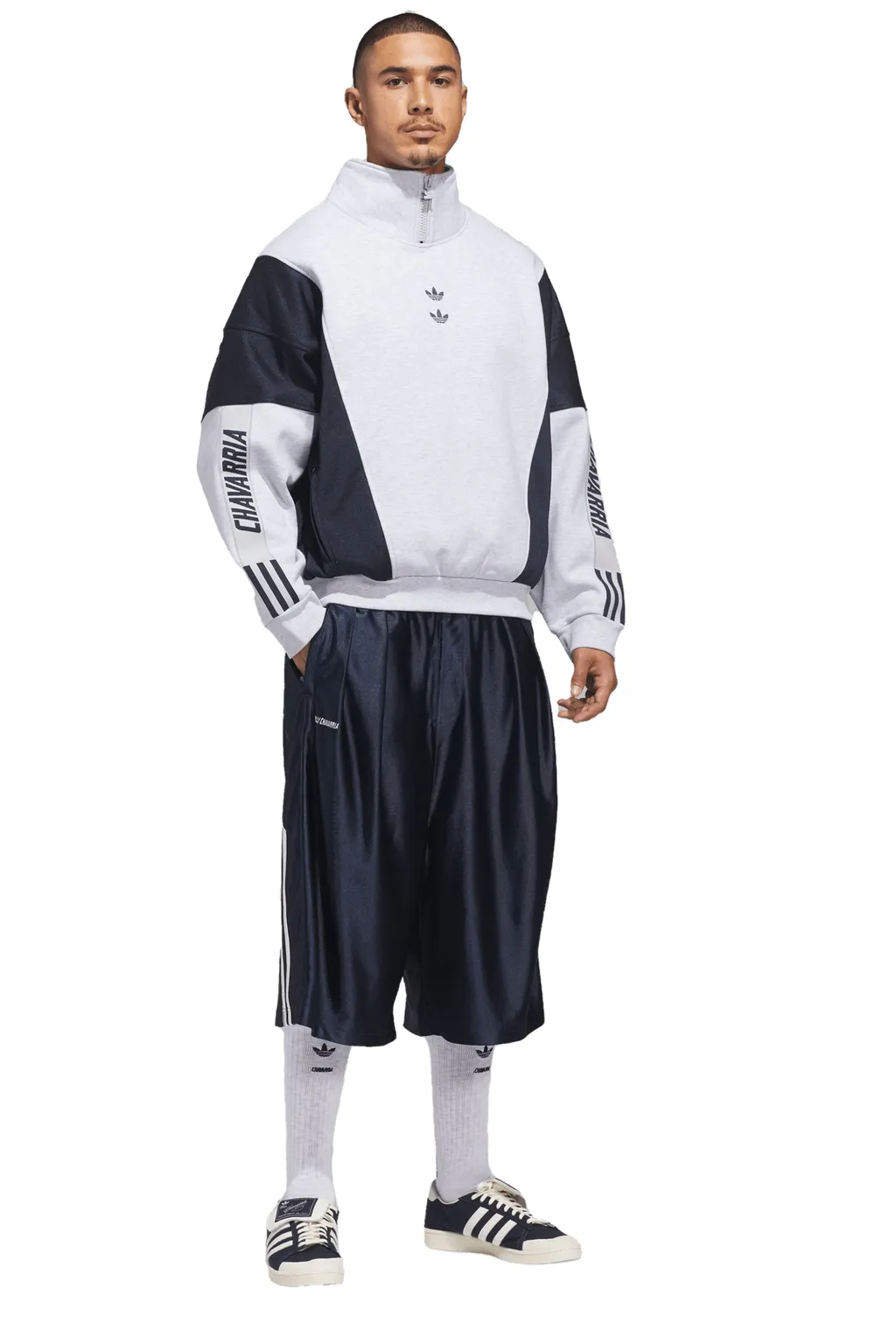 Watsonville Mockneck / Light Gry Heather/Legend Ink