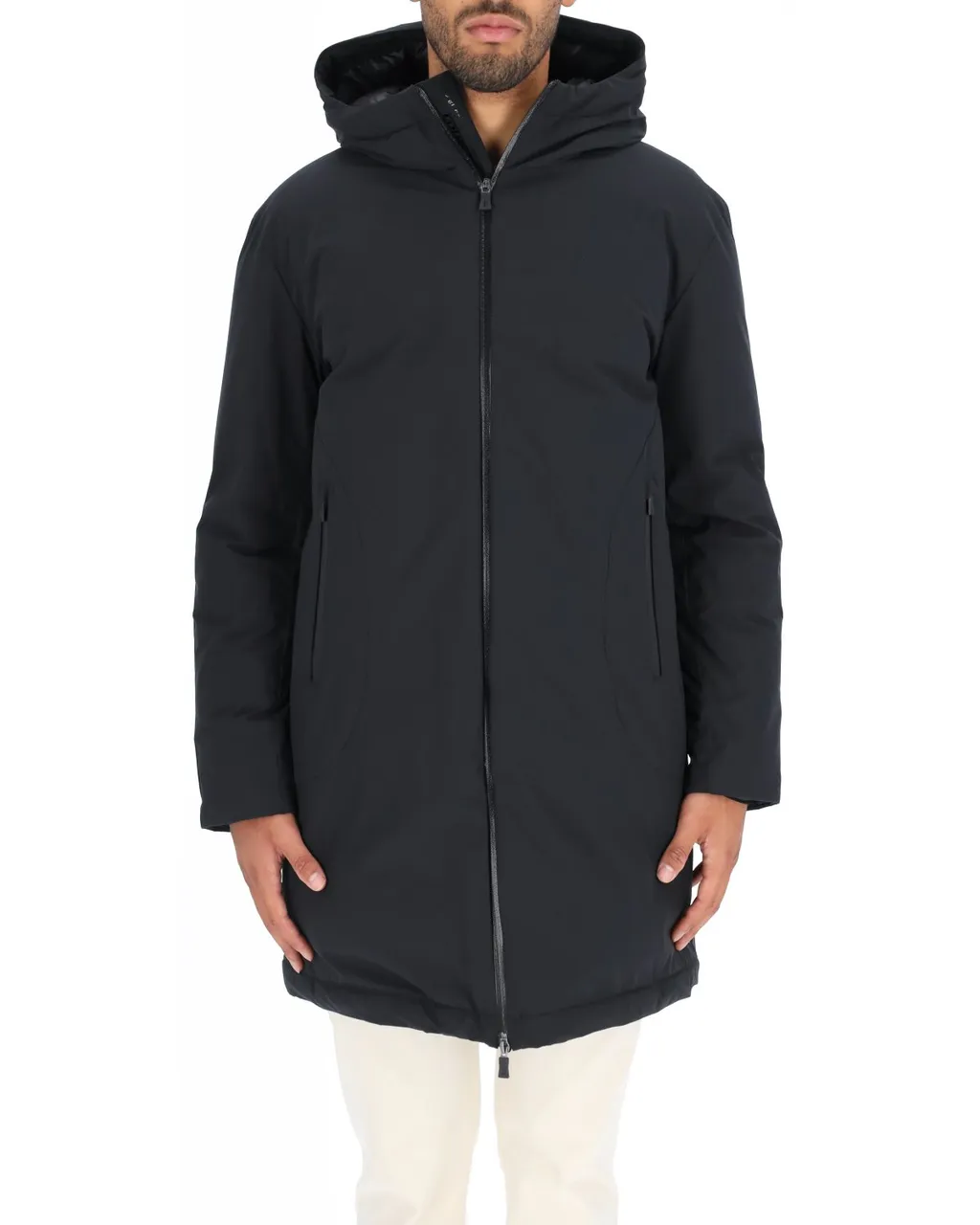 Herno Straight Hem Long-Sleeved Carcoat