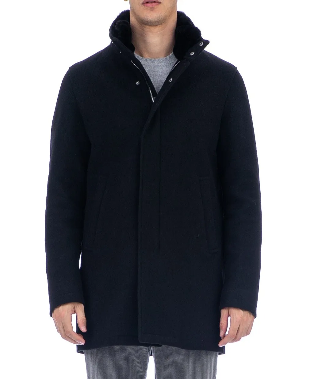Herno Fur Collar Zipped Jacket
