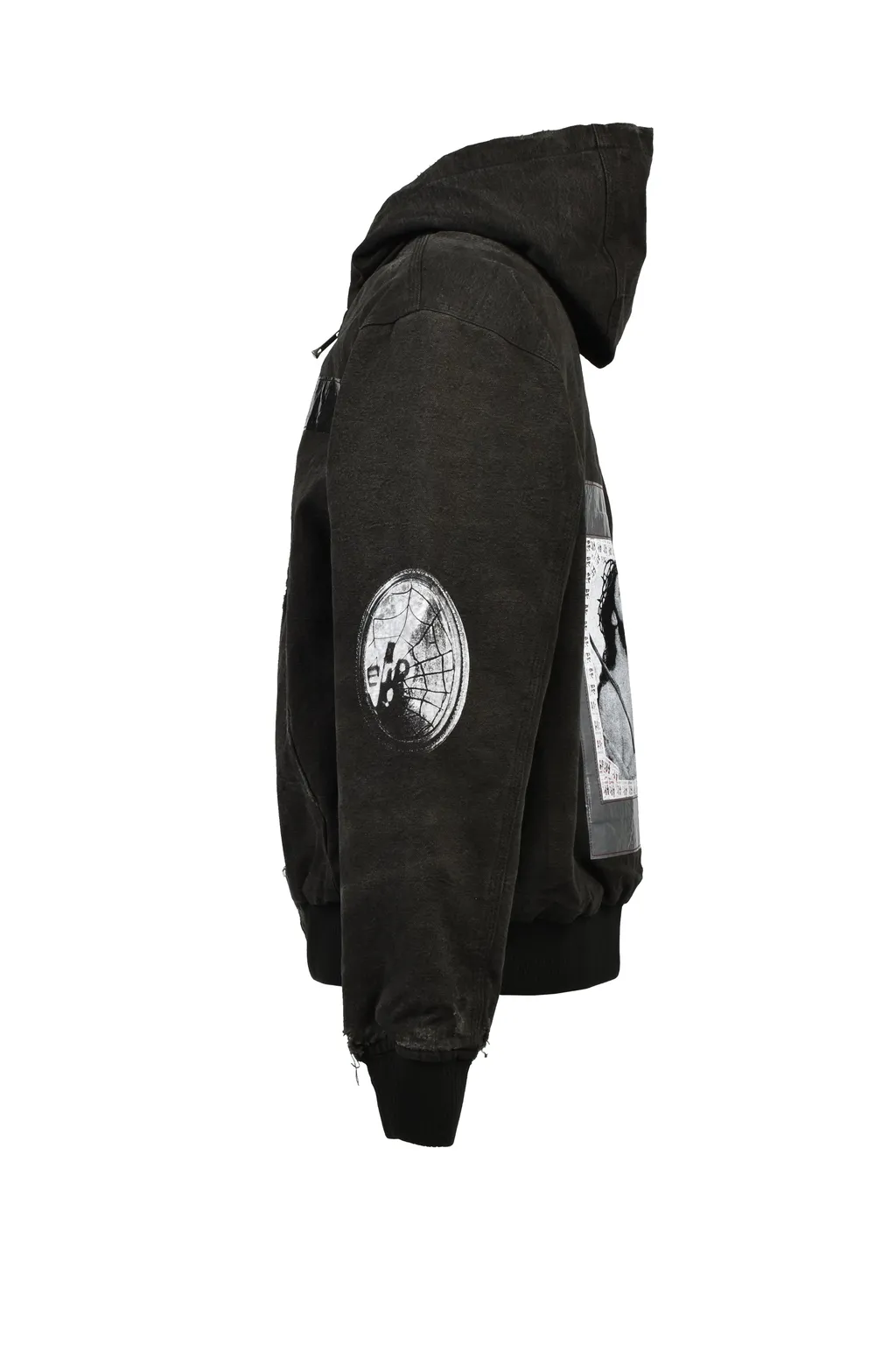 War Started Hooded Work Jacket / Crust Blk