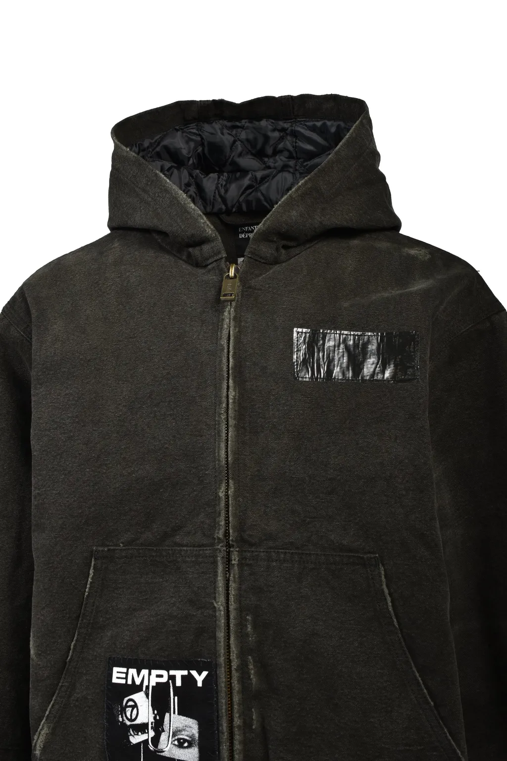 War Started Hooded Work Jacket / Crust Blk