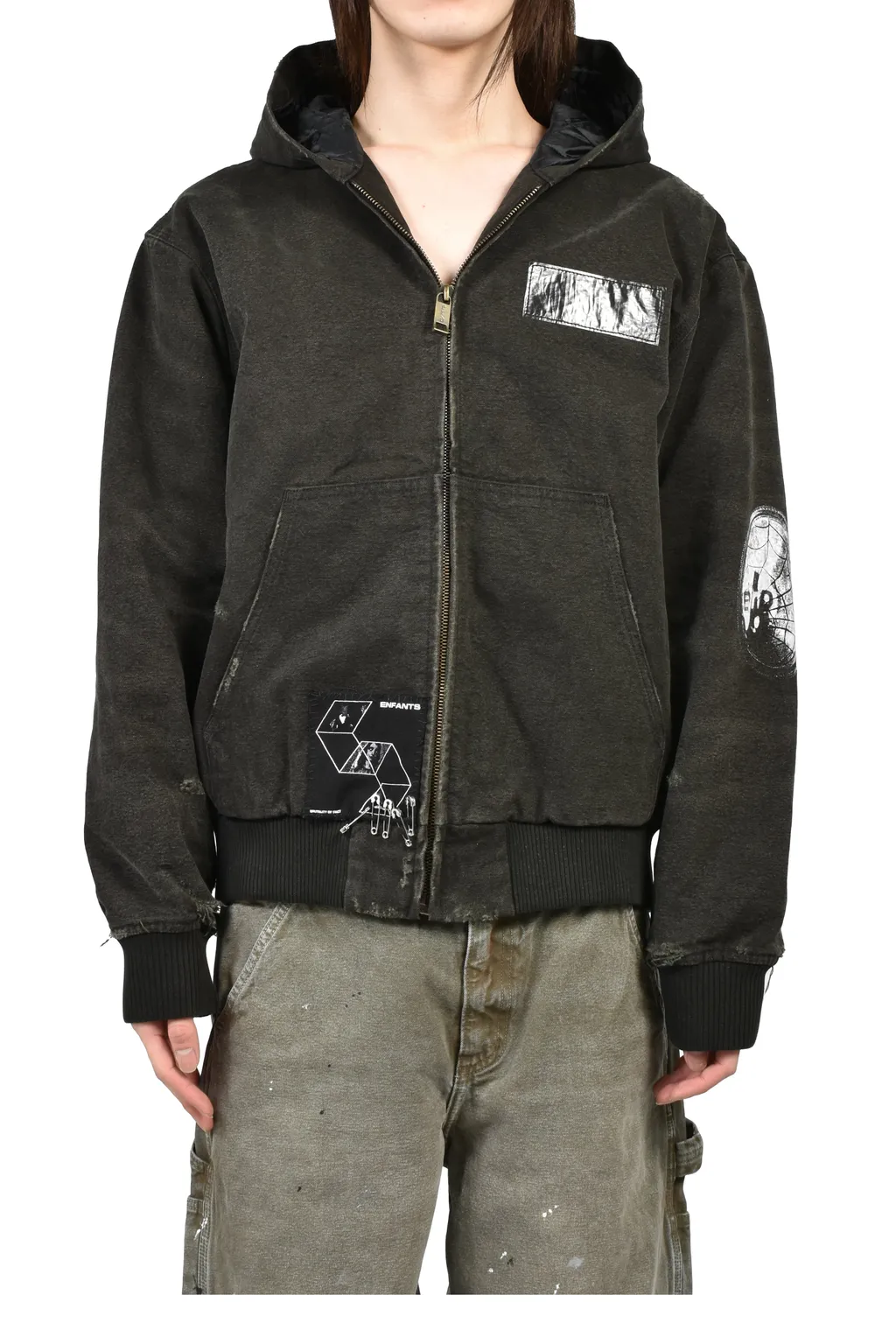 War Started Hooded Work Jacket / Blk