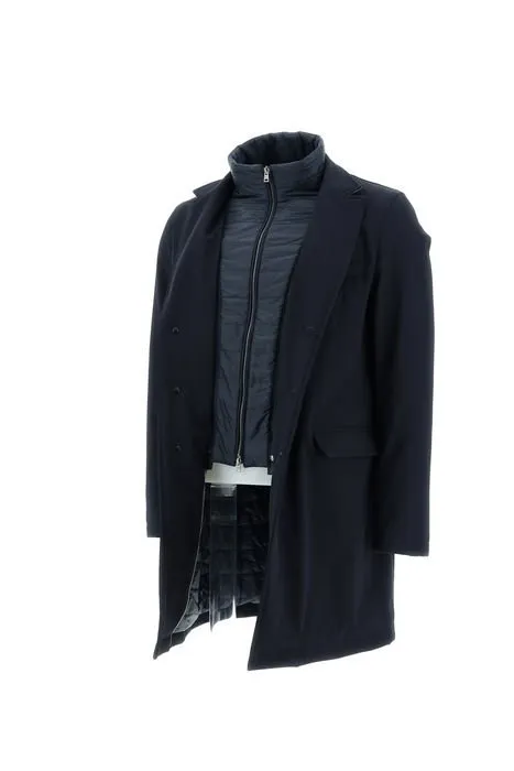 Herno Single-Breasted Notch-Lapels High-Neck Coat
