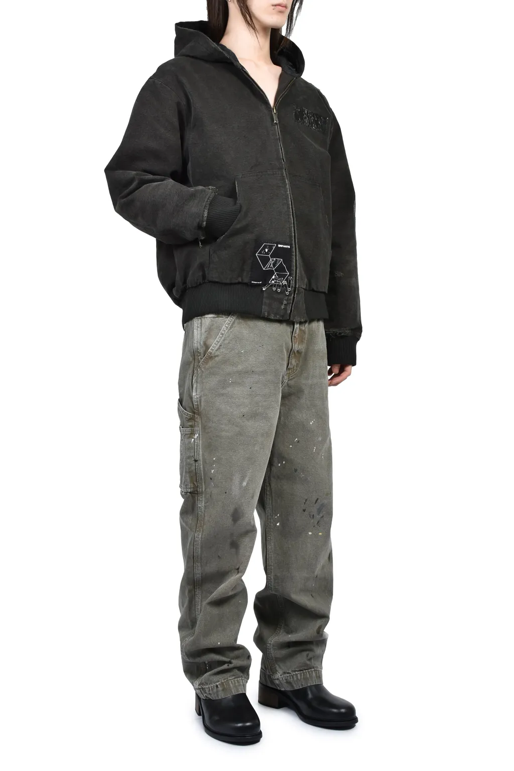 War Started Hooded Work Jacket / Blk