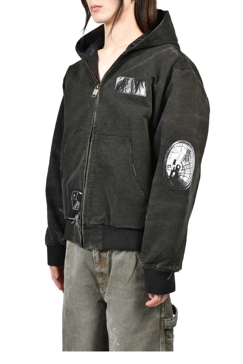 War Started Hooded Work Jacket / Blk