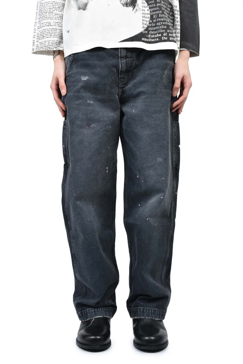 Paint Pants / Washed Blk