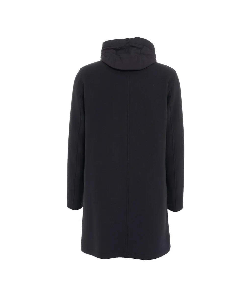 Herno Single-Breasted Drawstring Hooded Coat