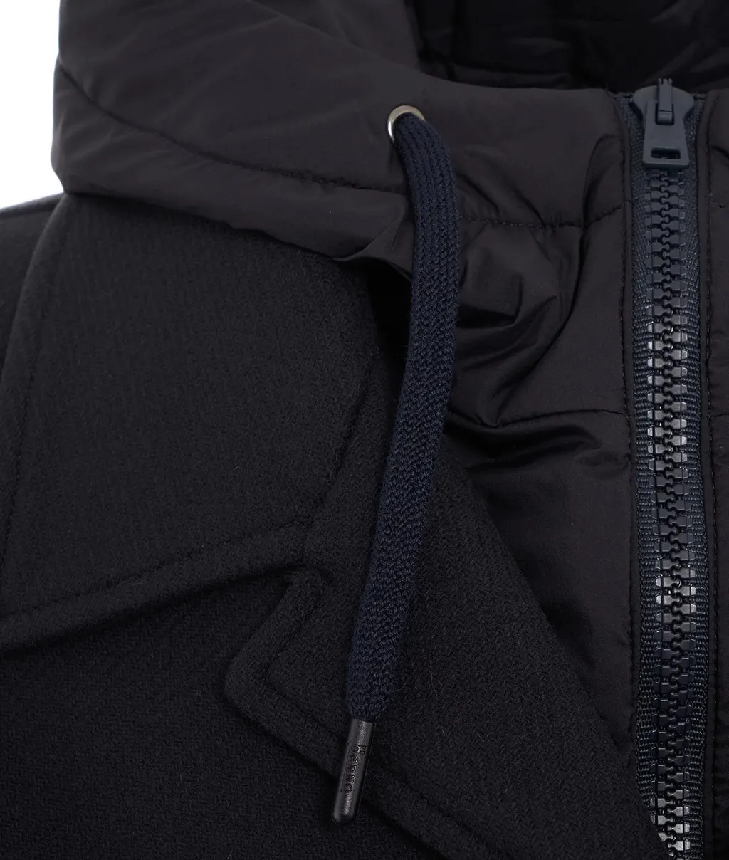 Herno Single-Breasted Drawstring Hooded Coat