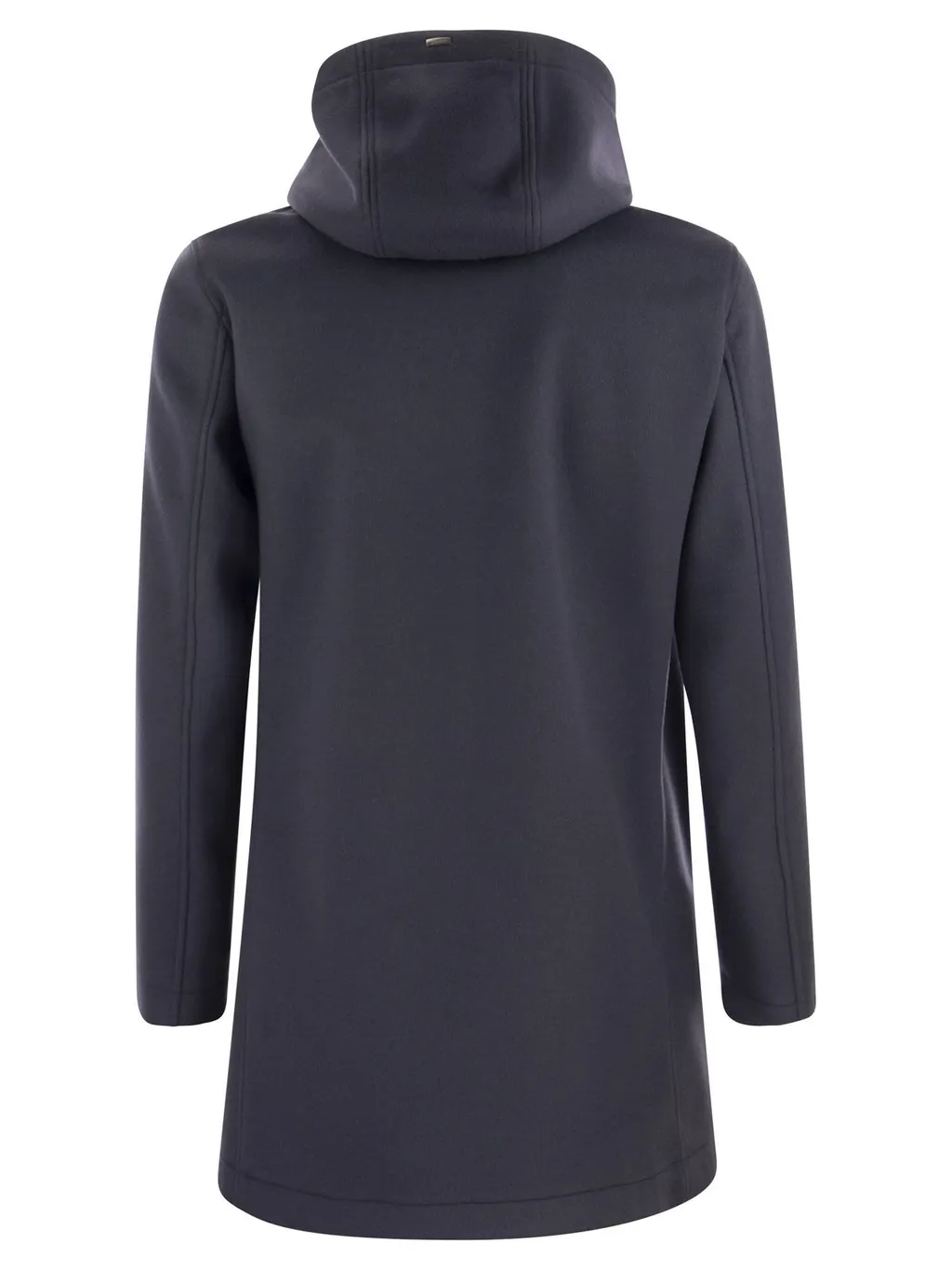 Herno Logo Plaque Hooded Coat