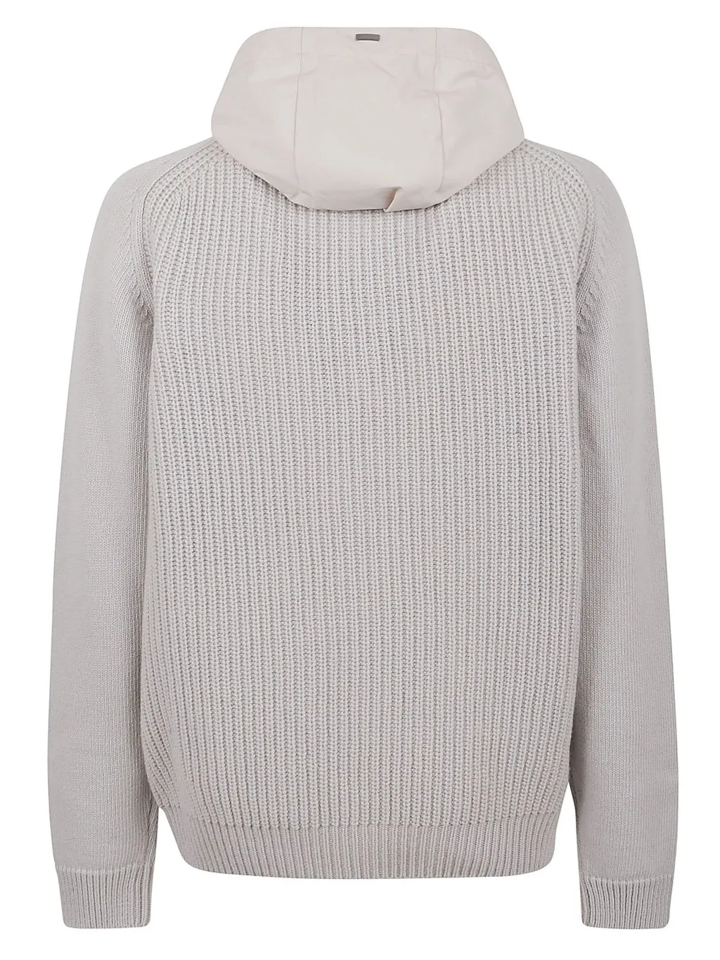 Herno Long-Sleeved Hooded Knitted Jumper