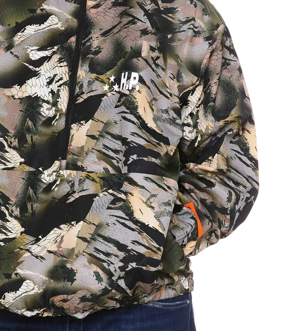 Heron Preston Logo-Patch Camouflage Print Jacket