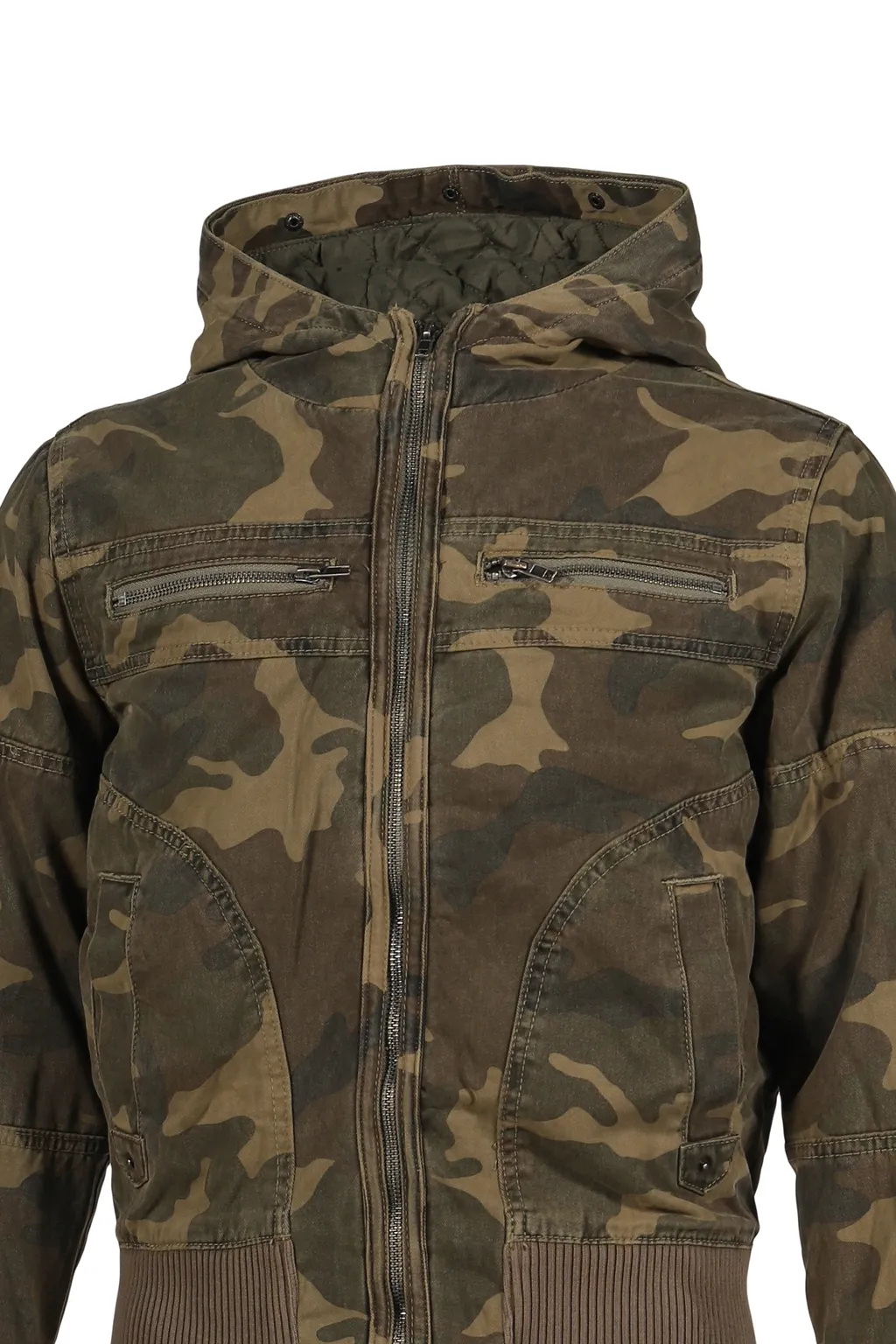 Washed Camo Hooded Jacket / Camo
