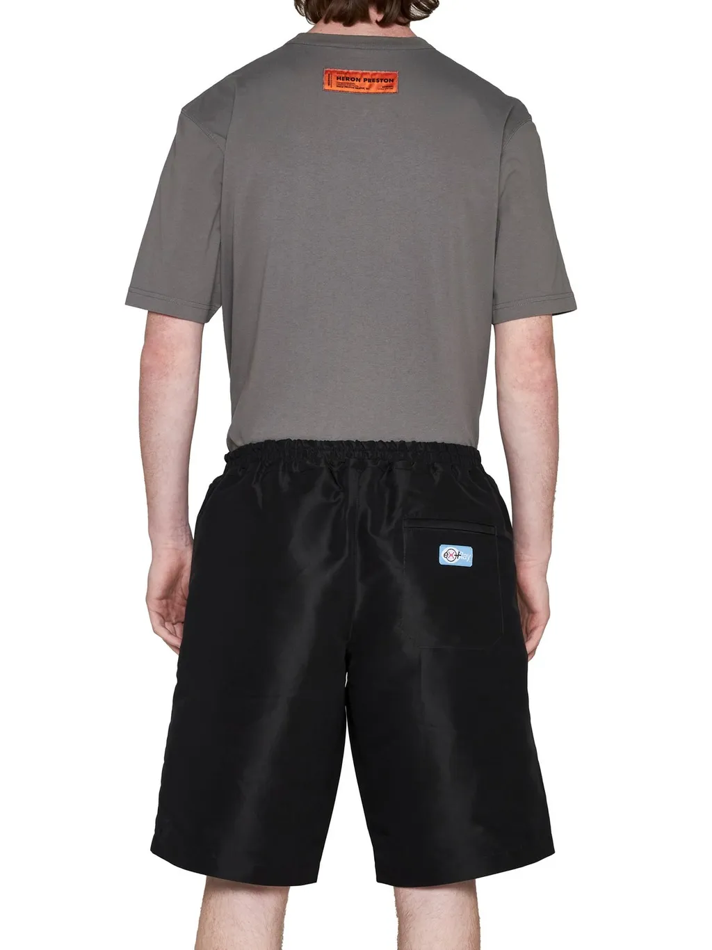 Heron Preston	Logo Patch Knee-Length Track Shorts