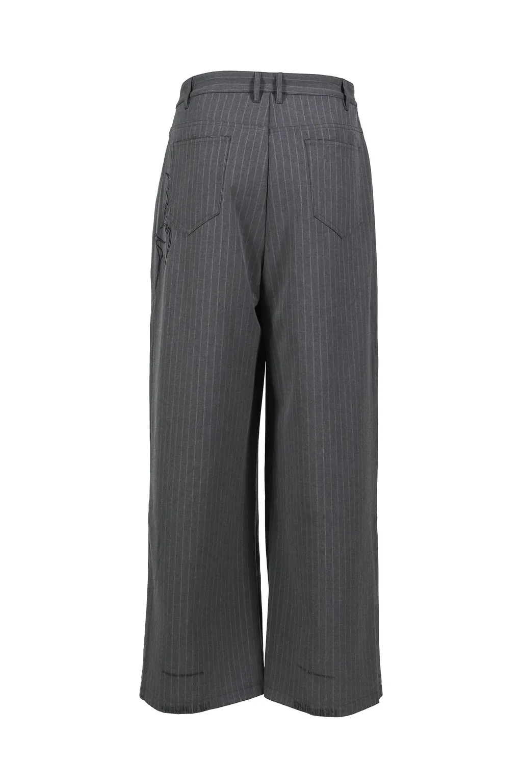 Gothic Pinstripe Goliath Trousers / Gry