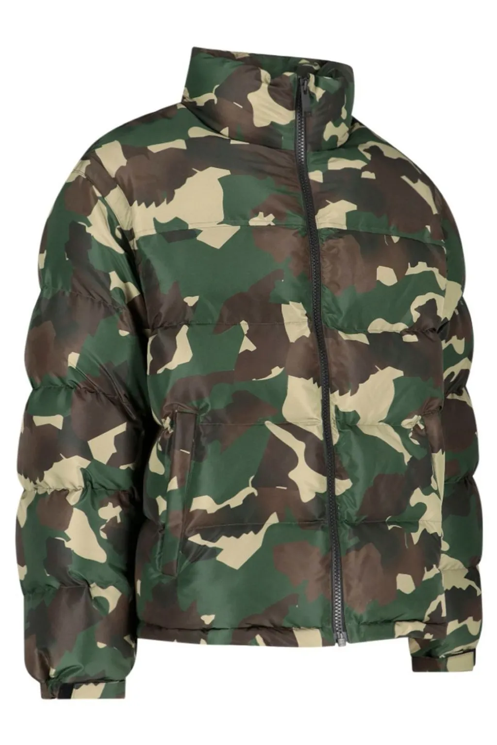 Heron Preston Camouflage Printed High-Neck Padded Jacket