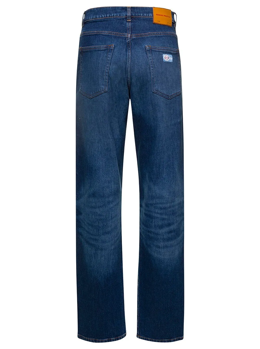 Heron Preston Ex-Ray Logo Patch Straight Leg Jeans