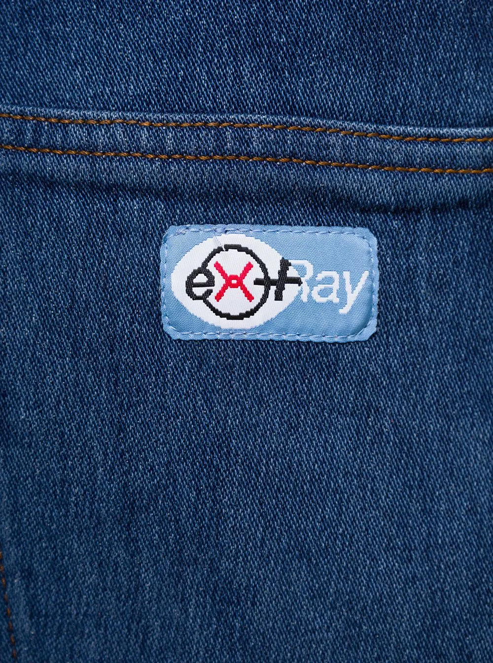 Heron Preston Ex-Ray Logo Patch Straight Leg Jeans