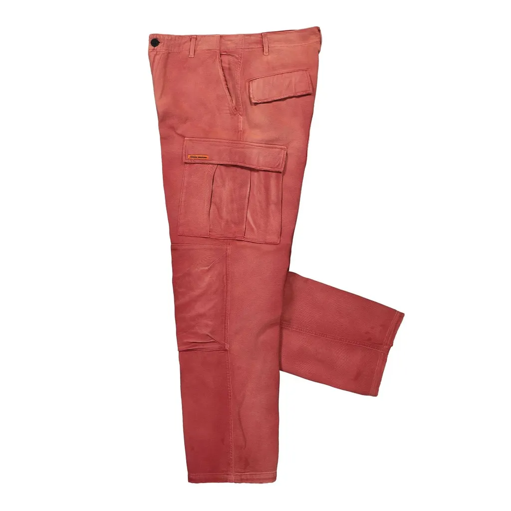 Heron Preston Distressed Wide Leg Cargo Pants