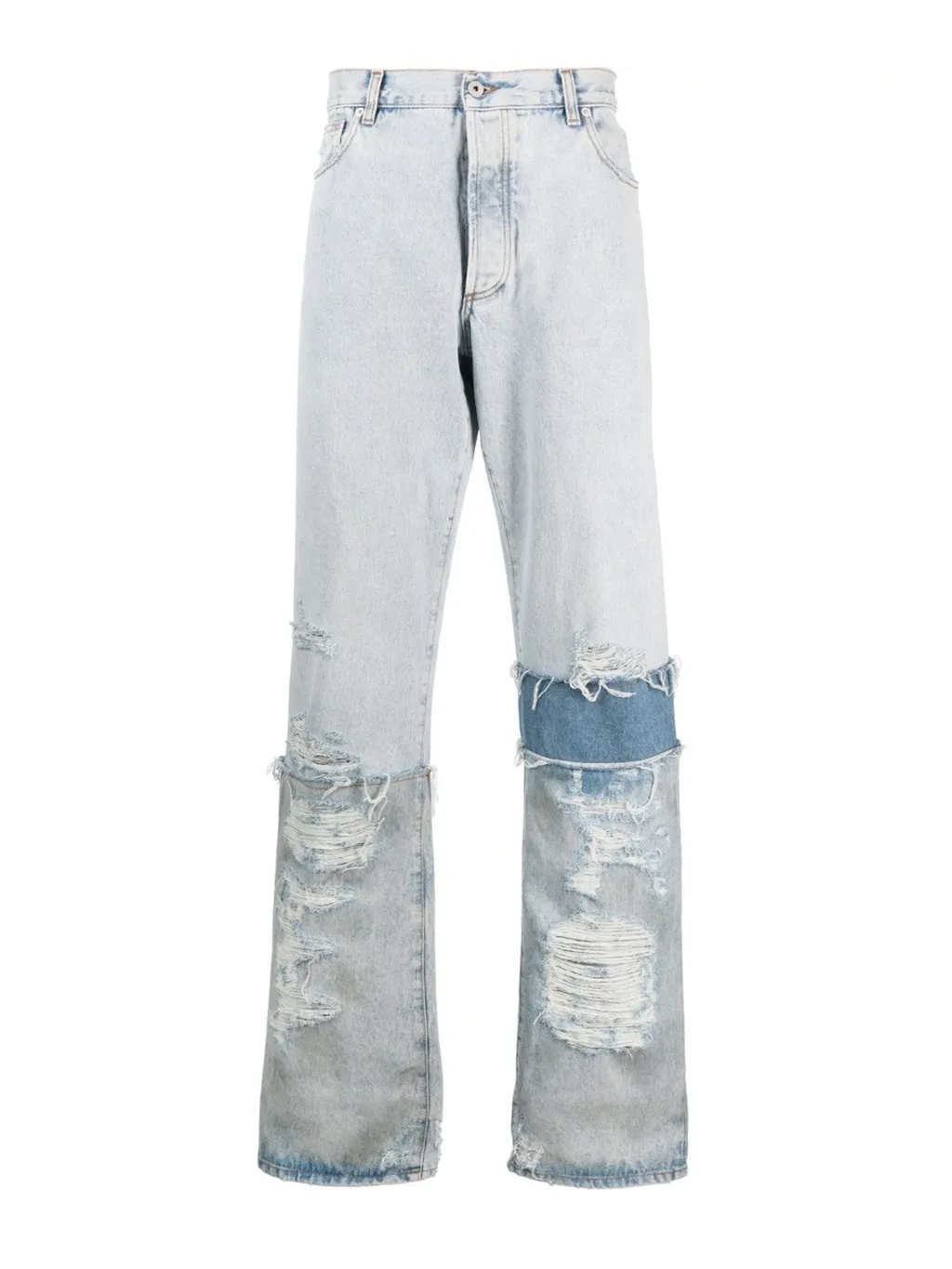 Heron Preston Distressed-Effect Straight-Leg Jeans