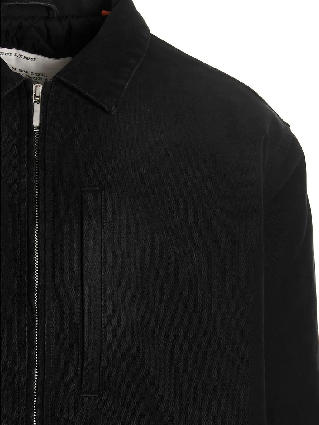 Heron Preston Logo Embroidered Zipped Denim Jacket
