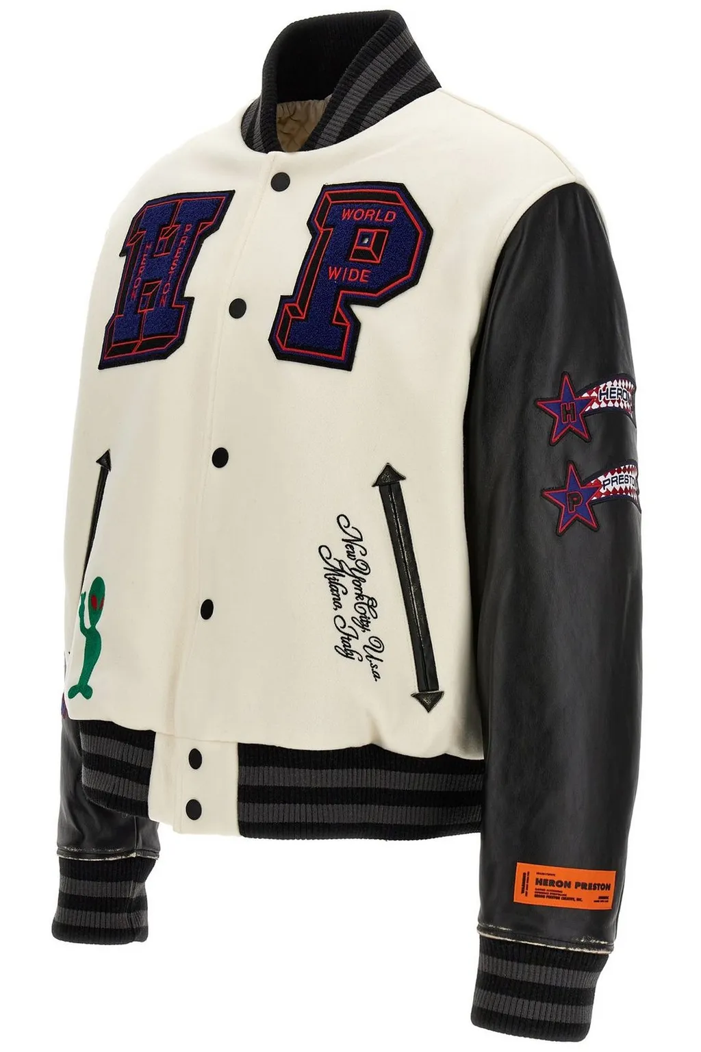 Heron Preston Hp Patches Varsity Bomber Jacket
