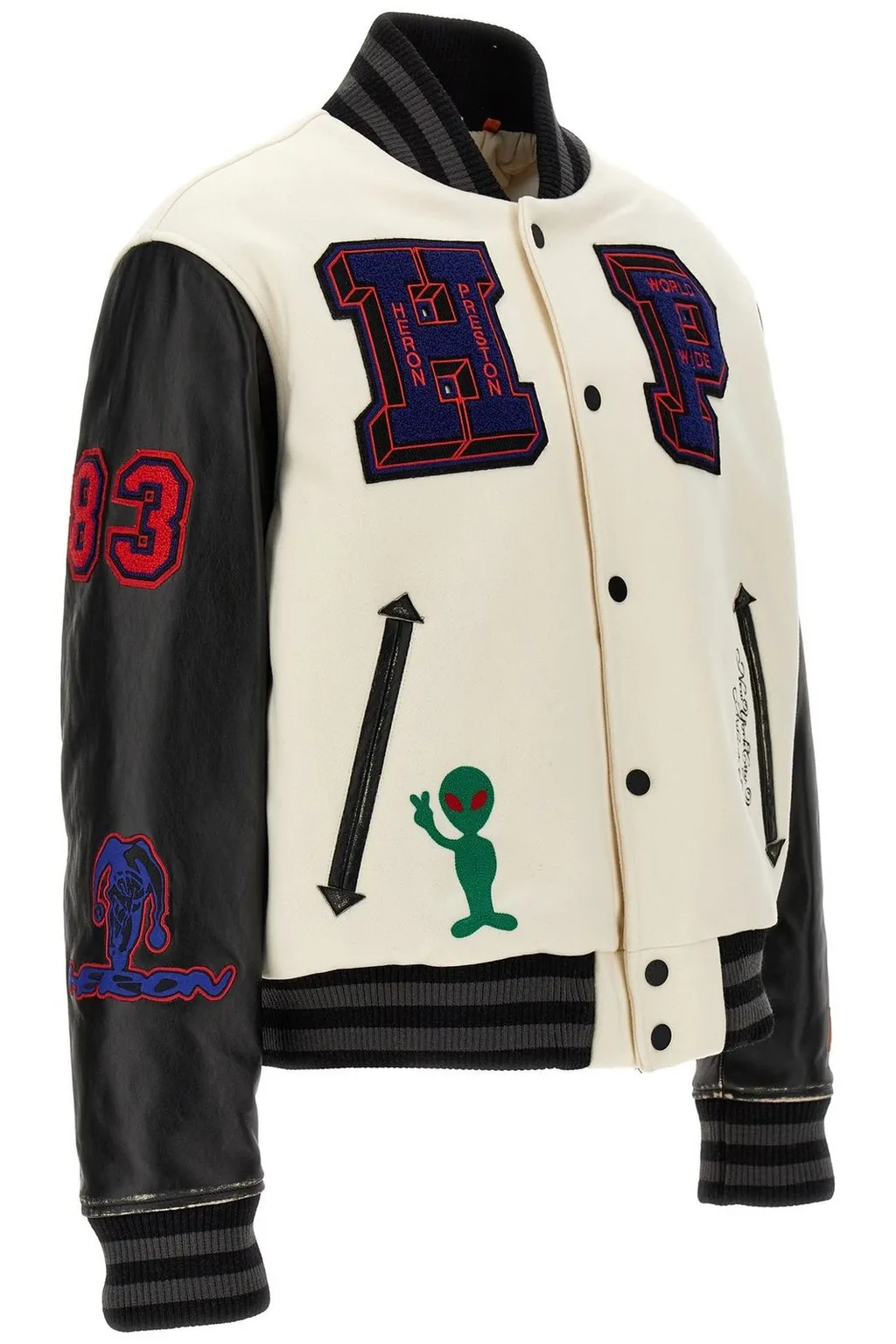 Heron Preston Hp Patches Varsity Bomber Jacket