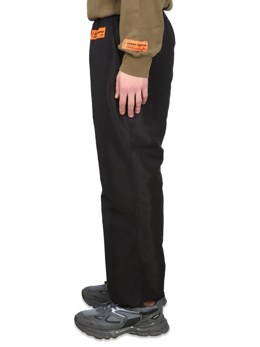 Heron Preston Logo Patch Wide Leg Pants