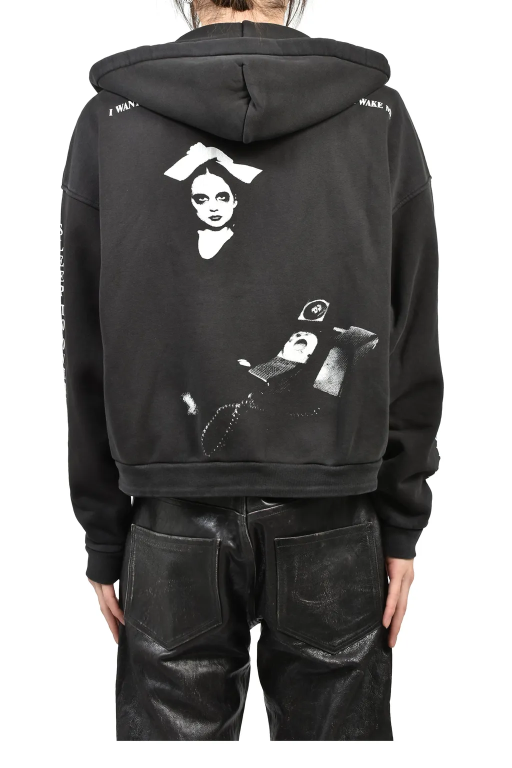 Never Wake Me Zip Hoodie / Blk