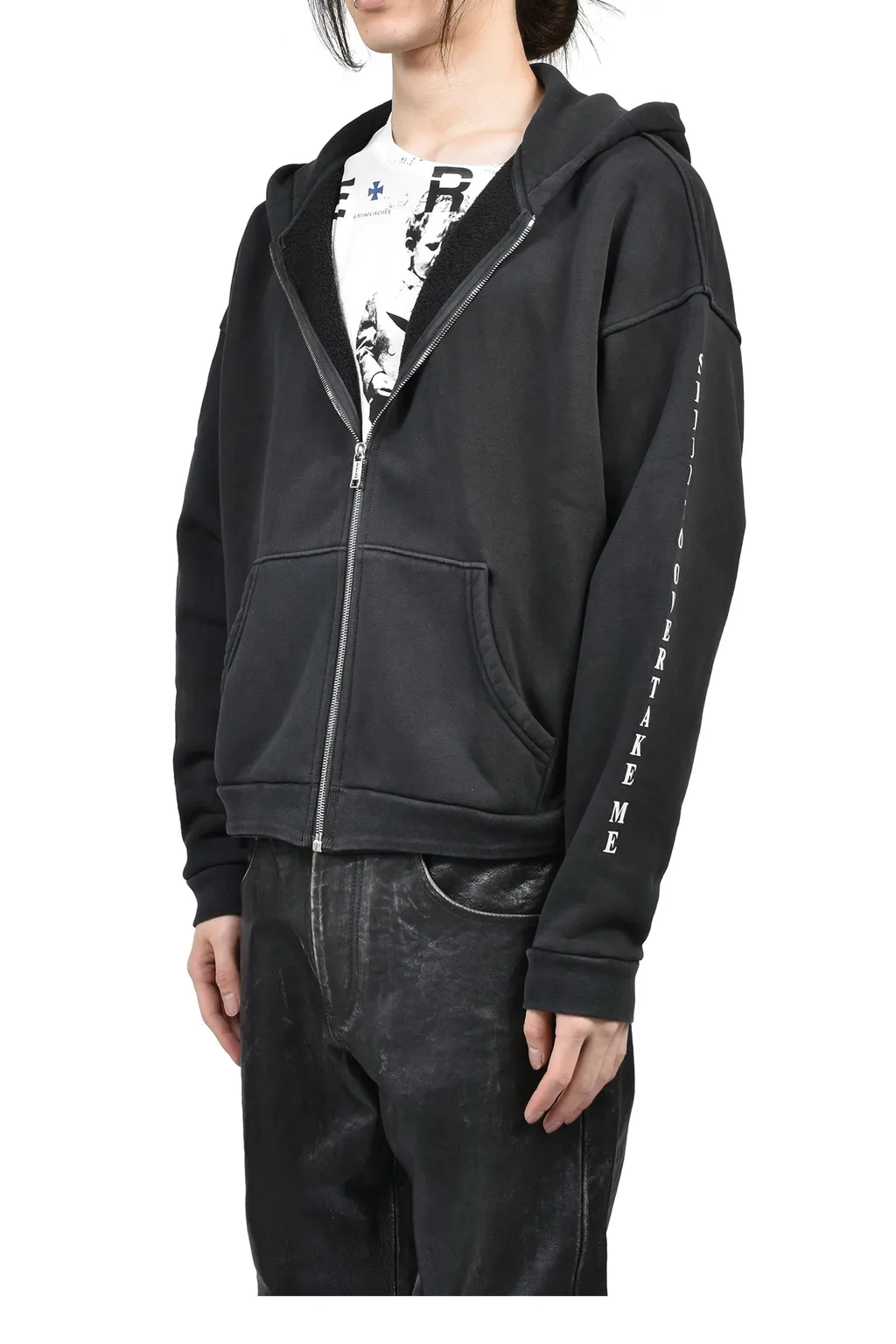 Never Wake Me Zip Hoodie / Blk