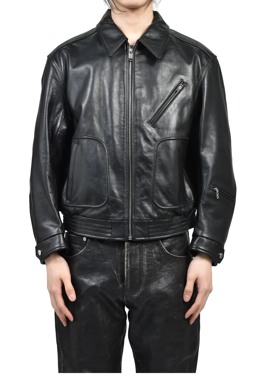 Combattimento Leather Jacket / Blk