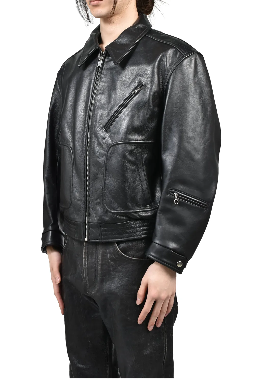 Combattimento Leather Jacket / Blk