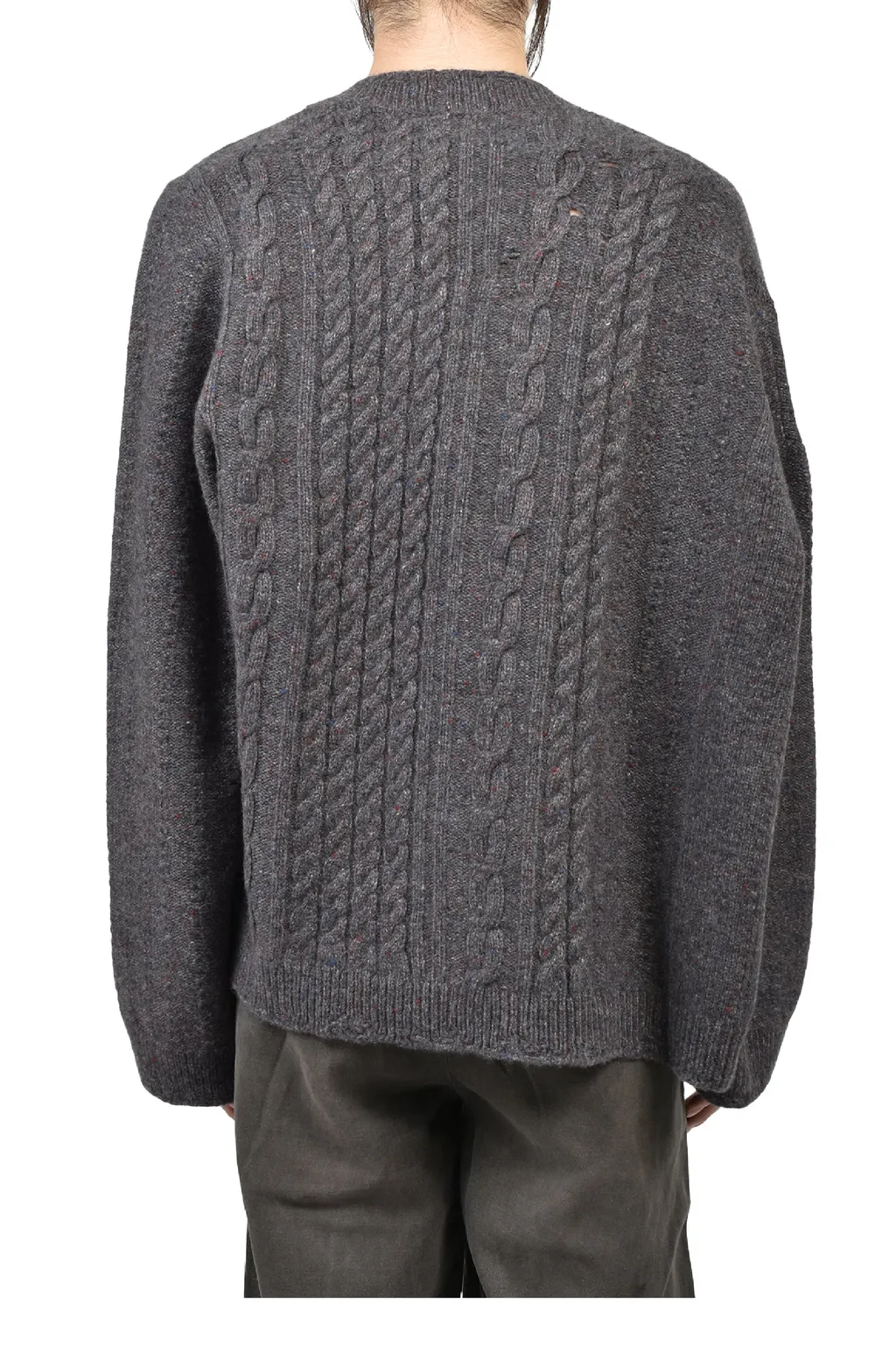 Asymmetrical Cardigan / Tweed Gry