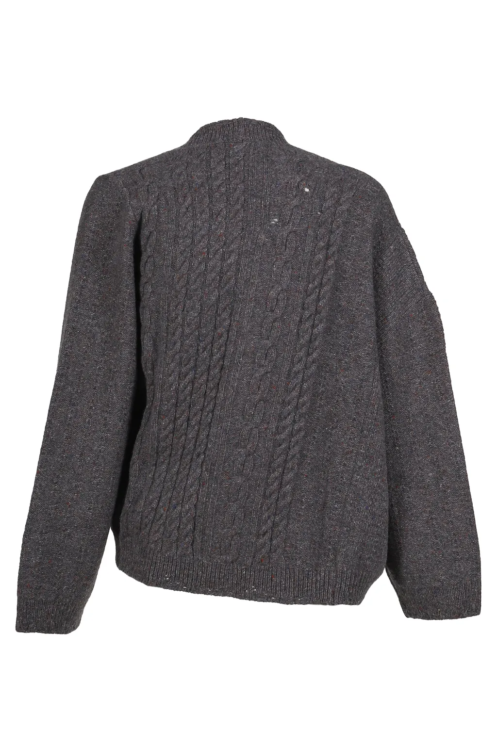 Asymmetrical Cardigan / Tweed Gry