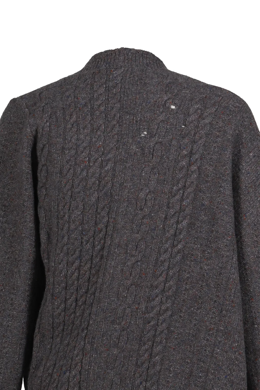 Asymmetrical Cardigan / Tweed Gry