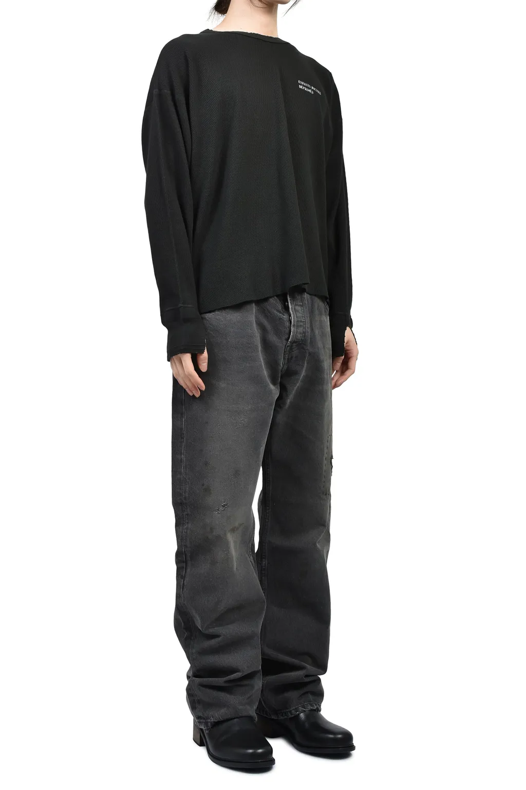 Classic Logo Distressed Thermal Ls / Cha