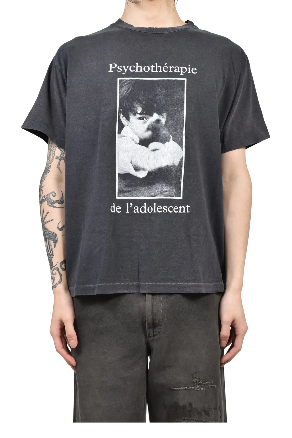 Psychoth_Rapie De L’Adolescent T-Shirt / Sun Faded Blk